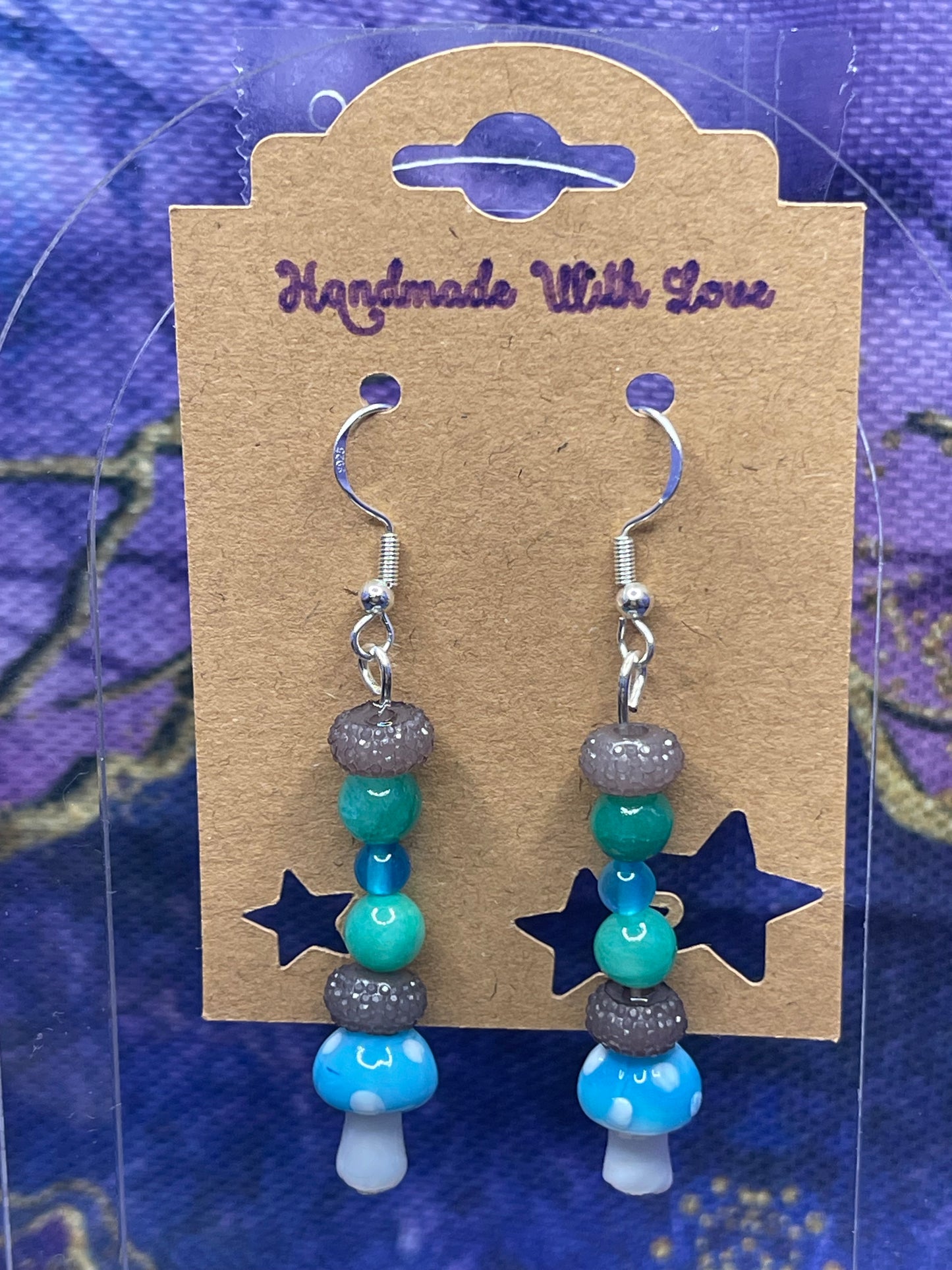 Glass Mushroom Earrings
